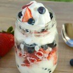 Red, white and blueberry parfait Red, white and blueberry parfait